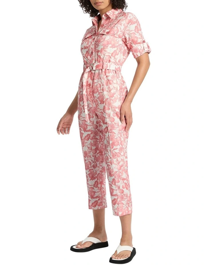Squeeze The Day Jumpsuit In Ivory Multi 4 Squeeze The Day Jumpsuit In Ivory Multi - Image 2