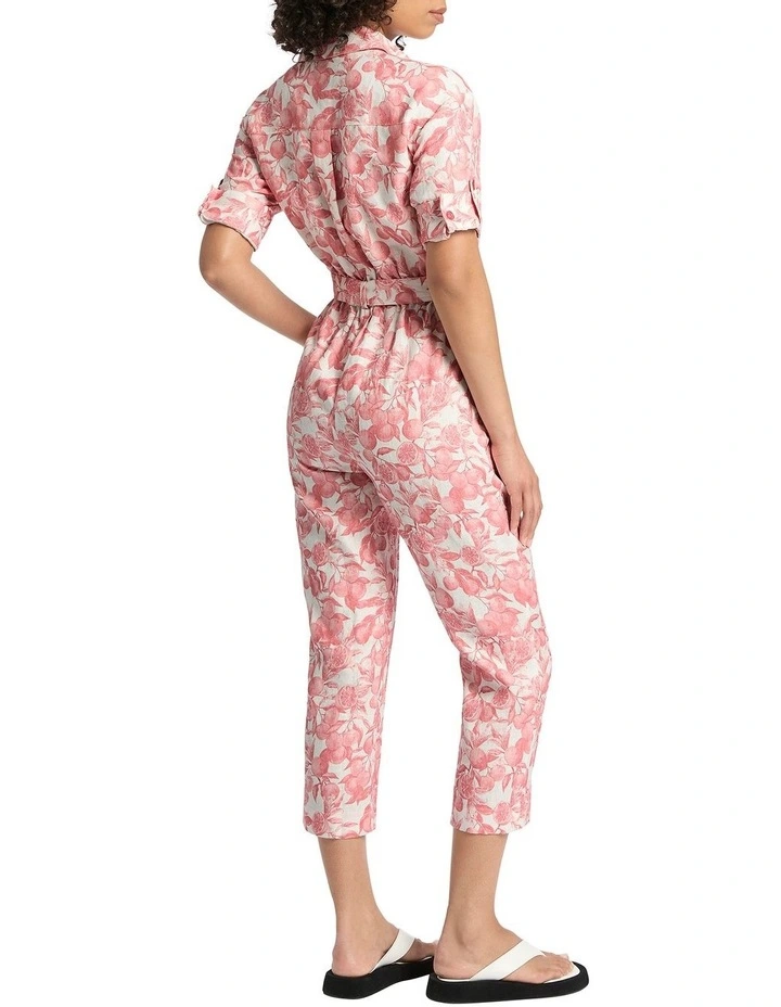 Squeeze The Day Jumpsuit In Ivory Multi 5 Squeeze The Day Jumpsuit In Ivory Multi - Image 3
