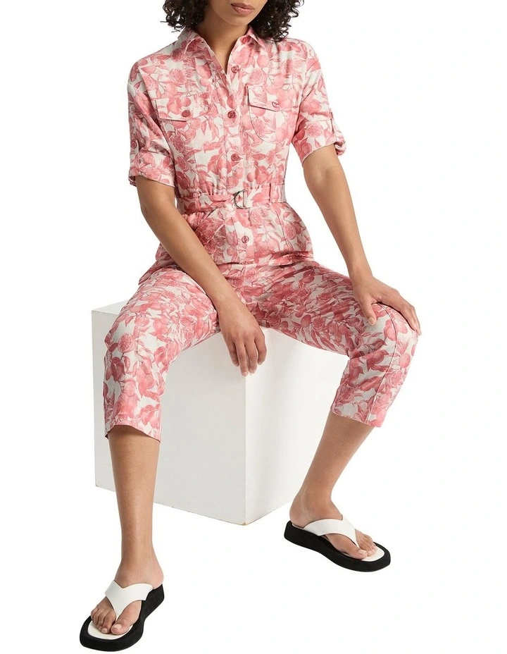 Squeeze The Day Jumpsuit In Ivory Multi 6 Squeeze The Day Jumpsuit In Ivory Multi - Image 4