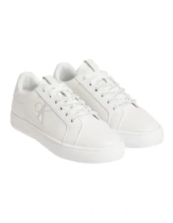 Calvin Klein Leather Cupsole Sneaker In Triple White -Myer Fashion Store 958262140 3 720x928