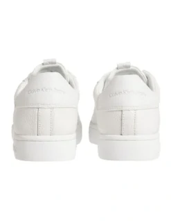 Calvin Klein Leather Cupsole Sneaker In Triple White -Myer Fashion Store 958262140 4 720x928
