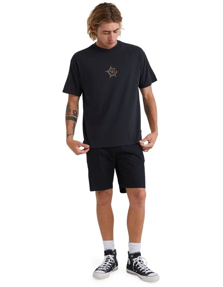 Quiksilver Mongrel Thorn Short Sleeve T-Shirt In Black 7 Quiksilver Mongrel Thorn Short Sleeve T-Shirt In Black - Image 5