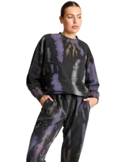 Frida Paint Dye Sweatshirt In Multi