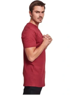 URBAN CLASSICS Shaped Long Tee In Burgundy 11 URBAN CLASSICS Shaped Long Tee In Burgundy -Myer Fashion Store 959527540 3 720x928