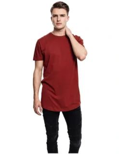 URBAN CLASSICS Mens Shaped Long Tee In Rusty
