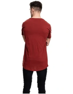 URBAN CLASSICS Mens Shaped Long Tee In Rusty -Myer Fashion Store 959529250 4 720x928