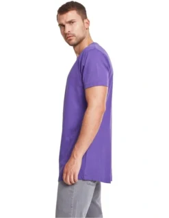 URBAN CLASSICS Shaped Long Tee In Ultra Violet -Myer Fashion Store 959529520 3 720x928