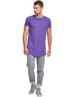 URBAN CLASSICS Shaped Long Tee In Ultra Violet -Myer Fashion Store 959529520 5 720x928