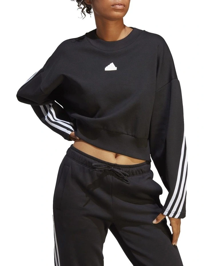 ADIDAS Future Icons 3-Stripes Sweatshirt In Black 5 ADIDAS Future Icons 3-Stripes Sweatshirt In Black - Image 3