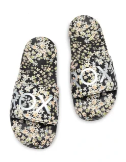 Roxy Slippy Slider Sandals In Black -Myer Fashion Store 960058630 4 720x928