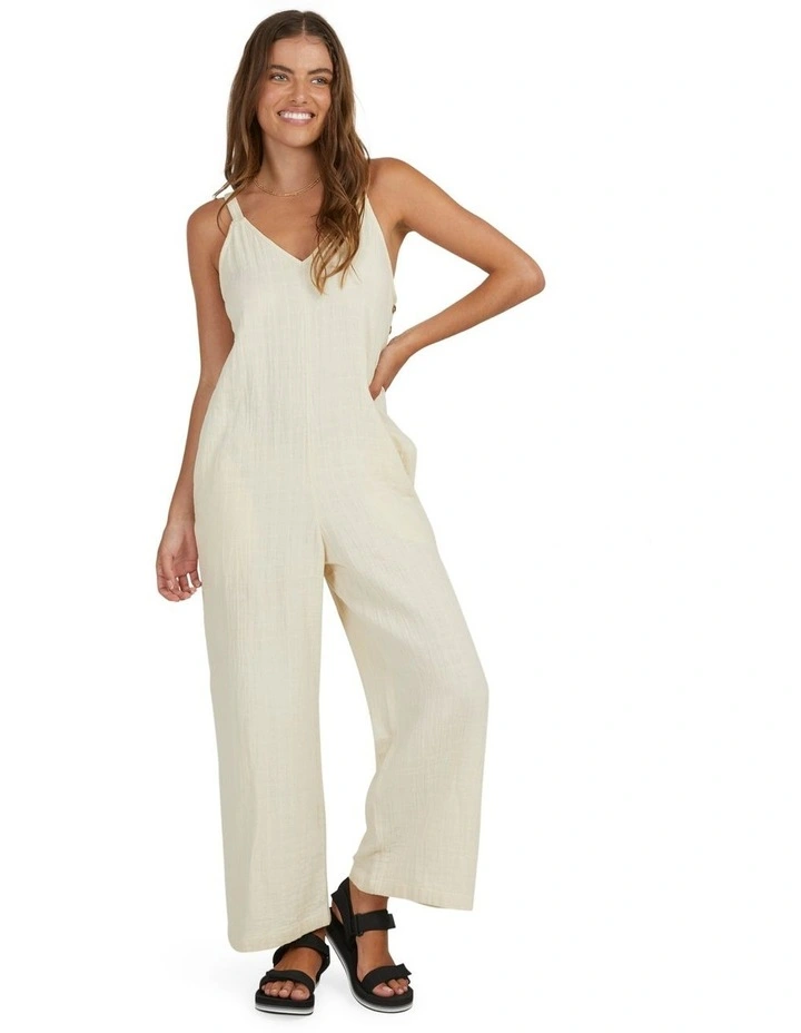 Roxy Summer Icon Jumpsuit In Beige 3 Roxy Summer Icon Jumpsuit In Beige