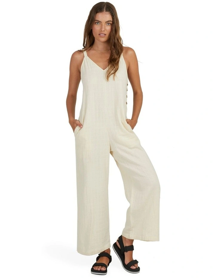 Roxy Summer Icon Jumpsuit In Beige 7 Roxy Summer Icon Jumpsuit In Beige - Image 5
