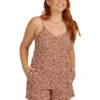 Roxy Summer Icon Strappy Playsuit In Brown
