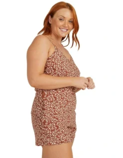 Roxy Summer Icon Strappy Playsuit In Brown -Myer Fashion Store 960073480 3 720x928