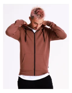 Mitchell Zip Thru Hoodie In Red -Myer Fashion Store 960258700 4 720x928