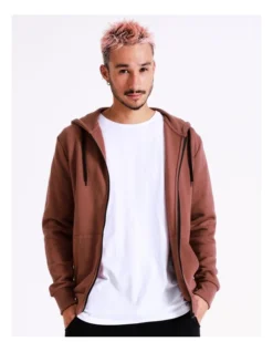 Mitchell Zip Thru Hoodie In Red -Myer Fashion Store 960258700 6 720x928