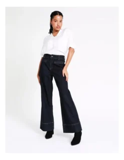 Basque Recycled Cotton Blend Wide Leg Jean Indigo -Myer Fashion Store 960417100 5 720x928
