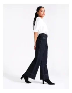 Basque Recycled Cotton Blend Wide Leg Jean Indigo -Myer Fashion Store 960417100 6 720x928