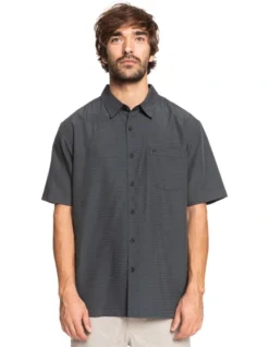 Quiksilver Waterman Centinela Short Sleeve Shirt In Black