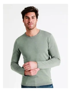 Cole Crew Pullover In Green