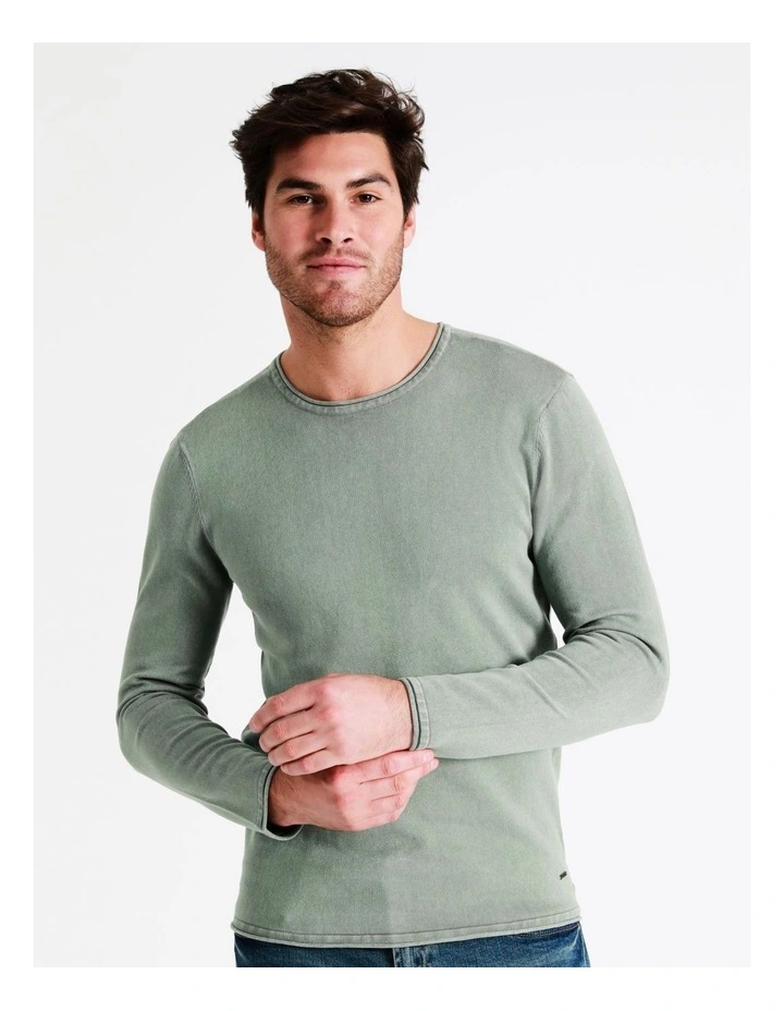 Cole Crew Pullover In Green 3 Cole Crew Pullover In Green