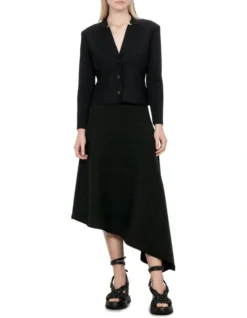 Notched Collar Milano Jacket In Black