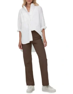 ONLY Camille-Milly Ex High Waisted Wide Pants In Hot Fudge -Myer Fashion Store 960907690 4 720x928