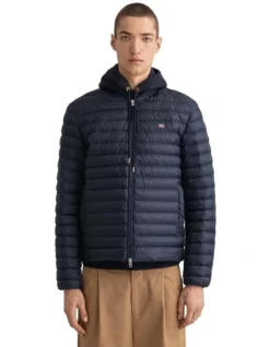 Gant Light Padded Bomber Jacket In Evening Blue