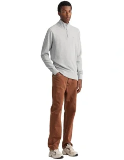 Gant Waffle Half Zip Sweat In Light Grey Melange 9 Gant Waffle Half Zip Sweat In Light Grey Melange -Myer Fashion Store 961716250 4 720x928