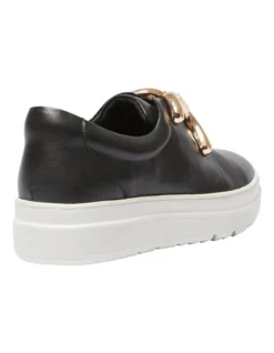 Banjo Sneakers In Black/Gold Leather -Myer Fashion Store 962598700 4 720x928