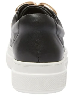 Banjo Sneakers In Black/Gold Leather -Myer Fashion Store 962598700 5 720x928