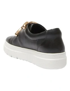 Banjo Sneakers In Black/Gold Leather -Myer Fashion Store 962598700 6 720x928