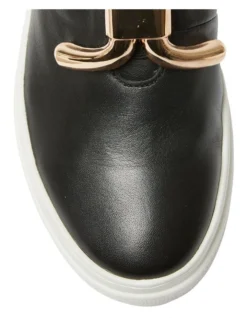 Banjo Sneakers In Black/Gold Leather -Myer Fashion Store 962598700 7 720x928