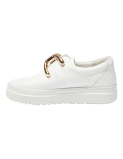Banjo Sneakers In White/Gold Leather 11 Banjo Sneakers In White/Gold Leather -Myer Fashion Store 962598790 3 720x928