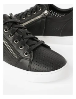 Ziggy Leather Sneaker In Black -Myer Fashion Store 962640100 6 720x928