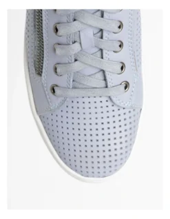 Ziggy Leather Sneaker In Grey Blue -Myer Fashion Store 962643880 3 720x928