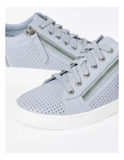 Ziggy Leather Sneaker In Grey Blue -Myer Fashion Store 962643880 6 720x928