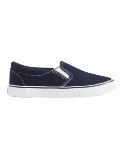 Canvas Slip On In Navy
