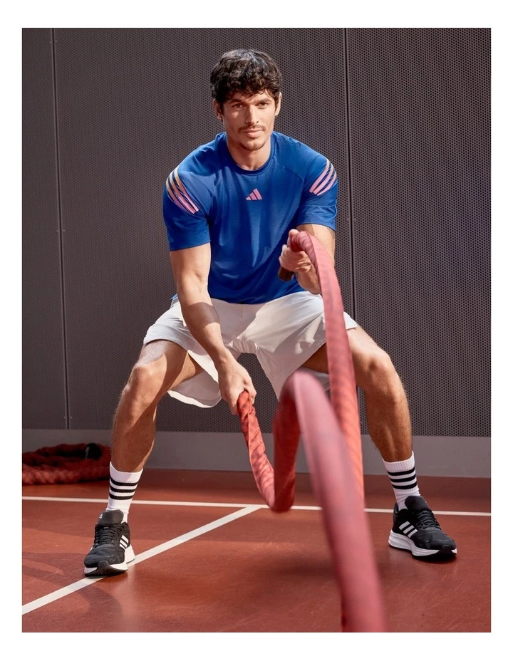 ADIDAS Train Icons 3-Stripes Training Shorts In Grey 4 ADIDAS Train Icons 3-Stripes Training Shorts In Grey - Image 2