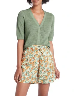 A Stitch In Time Cardigan In Fern