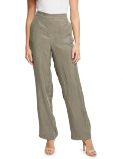 Oxford Katerina Cupro Blend Pants In Khaki
