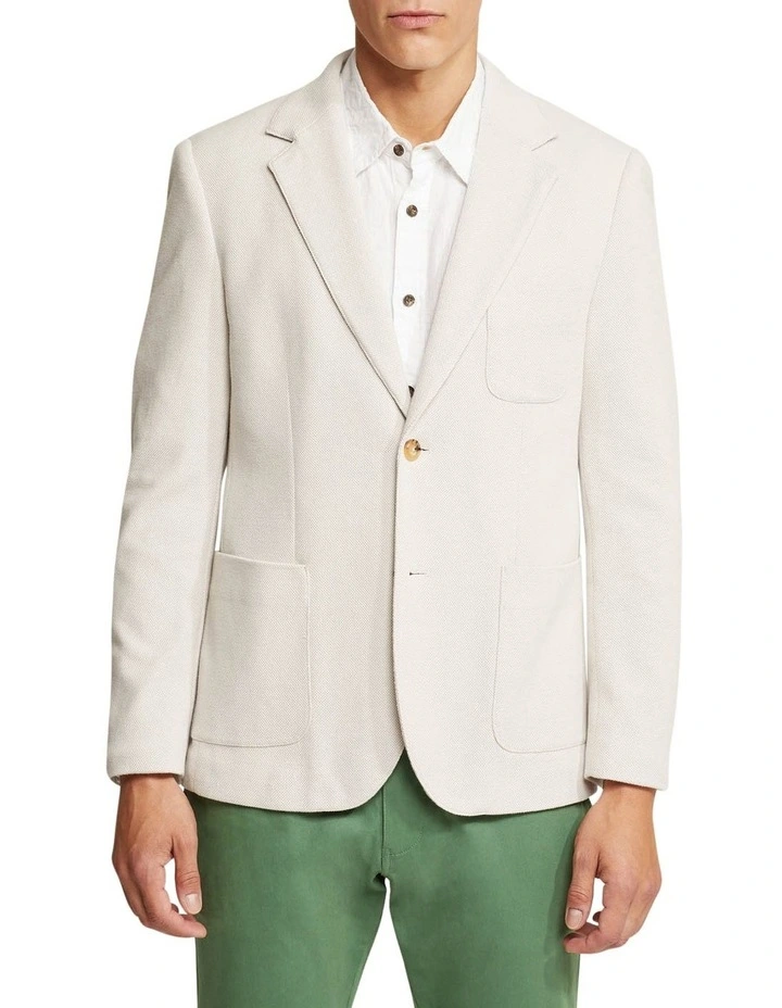 Oxford Frankie Knitted Blazer In Stone 3 Oxford Frankie Knitted Blazer In Stone