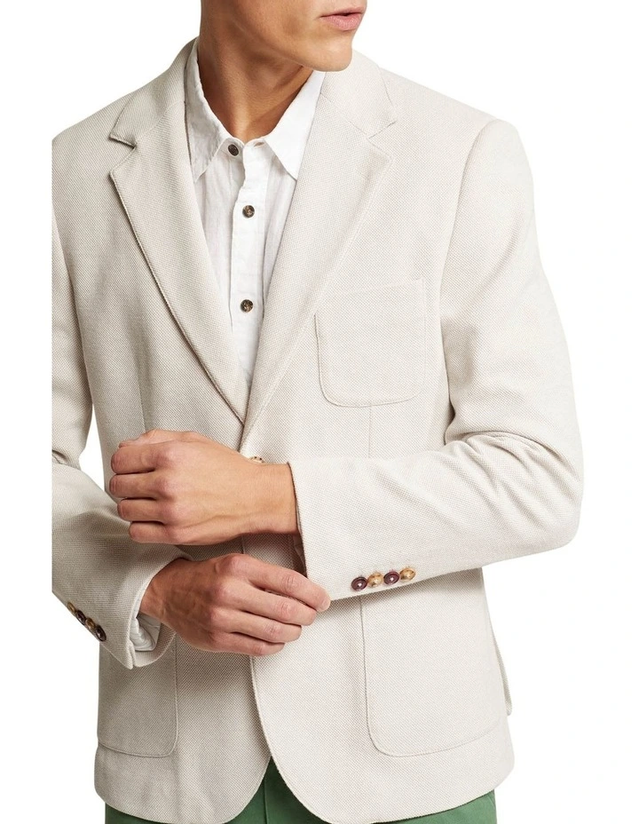 Oxford Frankie Knitted Blazer In Stone 5 Oxford Frankie Knitted Blazer In Stone - Image 3