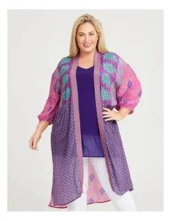 Natural Ibiza Kimono Print