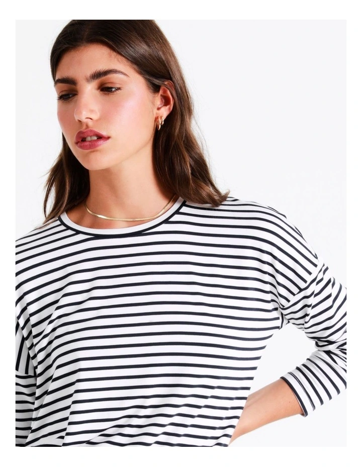 Long Sleeve Bamboo Tee In Navy Multi 8 Long Sleeve Bamboo Tee In Navy Multi - Image 6