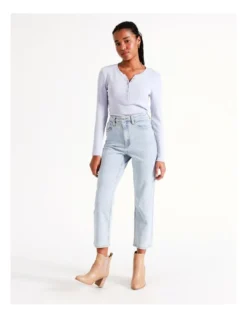 Recycled Blend Billie Petite Straight Jean In Light Blue -Myer Fashion Store 964241110 3 720x928