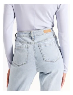 Recycled Blend Billie Petite Straight Jean In Light Blue -Myer Fashion Store 964241110 4 720x928