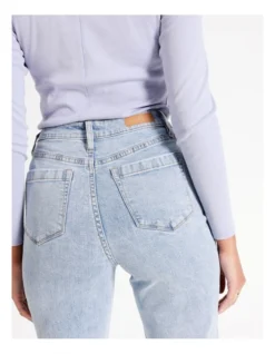 Recycled Blend Billie Straight Jean In Light Blue -Myer Fashion Store 964241380 3 720x928