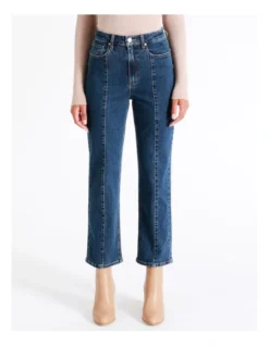 Recycled Blend Seam Detail Straight Jean In Mid Blues 11 Recycled Blend Seam Detail Straight Jean In Mid Blues -Myer Fashion Store 964242100 3 720x928