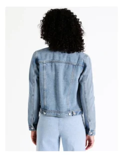 Recycled Blend Denim Jacket In Light Blue -Myer Fashion Store 964242460 5 720x928